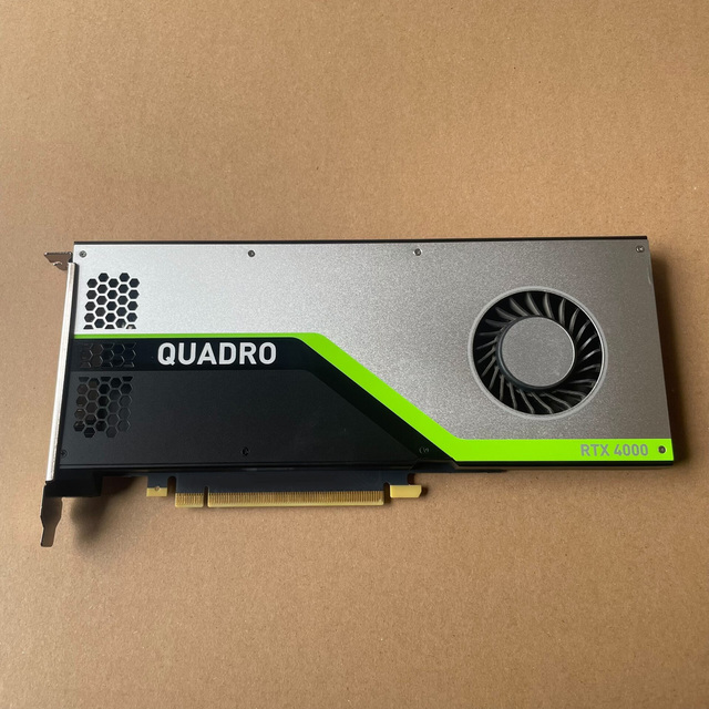 Used RTX 4000 Turing GPU 8GB GDDR6 ECC Fan Professional Workstation Graphics Card for 3D Modeling CAD Rendering