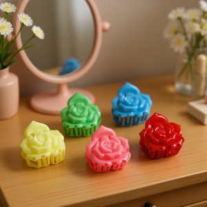 Pinzas para el cabello Zi Rose de 8 cm con forma de flor colorida para mujeres y niñas - Product Image 3