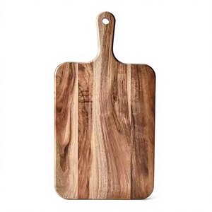 Planche à découper en bois d'acacia avec poignée, épaisseur 2,0 cm, compatible lave-vaisselle, forme personnalisée pour la cuisine, par Artisan Craft - Product Image 1
