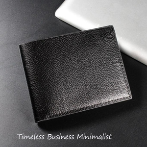 กระเป๋าสตางค์แบบพับสองตอนสำหรับผู้ชาย Bogia Promotion ราคาถูกที่สุด ทำจากหนัง PU  แบบมินิมอล  ใส่กระเป๋าหน้าได้  กระเป๋าบางสำหรับผู้ชาย - Product Image 5