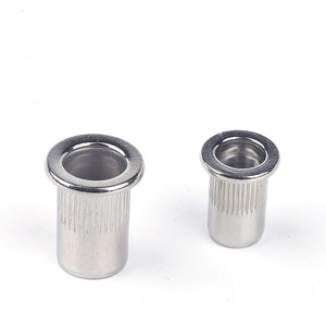 Tuerca de remache de acero inoxidable <span class=keywords><strong>aluminio</strong></span> M3M4M5M6M8 con cabeza plana <span class=keywords><strong>Tuercas</strong></span> de remache moleteadas Tuerca de inserción chapada en zinc - Product Image 4