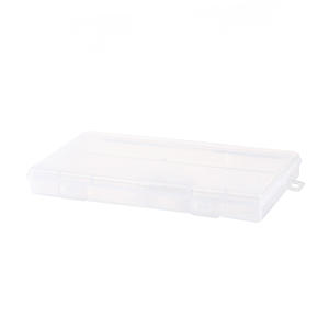 Caja de almacenamiento de plástico rectangular transparente, tapa con doble hebilla para joyería, herramientas, piezas, contenedor organizador de 170x90x35mm - Product Image 4