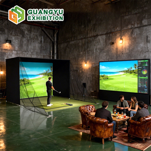 Enceinte de golf 8x8 avec écran anti-impact, ensemble de salle de sport à domicile, simulateur de golf multifonctionnel avec simulateur d'entraînement de golf à <span class=keywords><strong>3</strong></span> couches - Product Image 5