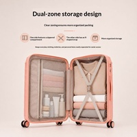 Nouvel ensemble de bagages de voyage à roulettes en similicuir PP grande capacité, quatre pièces, design élégant, pour les loisirs et les voyages transfrontaliers
