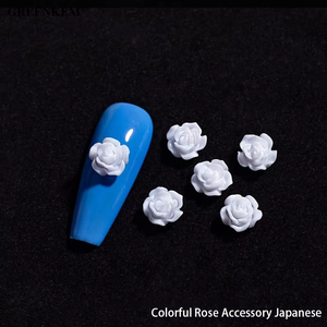 100 pièces Offre Spéciale 3D résine Rose ongles breloques pour <span class=keywords><strong>manucure</strong></span> coloré Rose accessoire Style japonais nouveau Design ongles décorations Art - Product Image 6