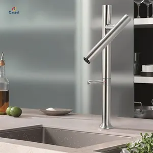 Kitchen Accessories Stainless Steel Kitchen Faucet Ceramic Piece Spool Cold And Hot Brushed Washing Basin Faucet