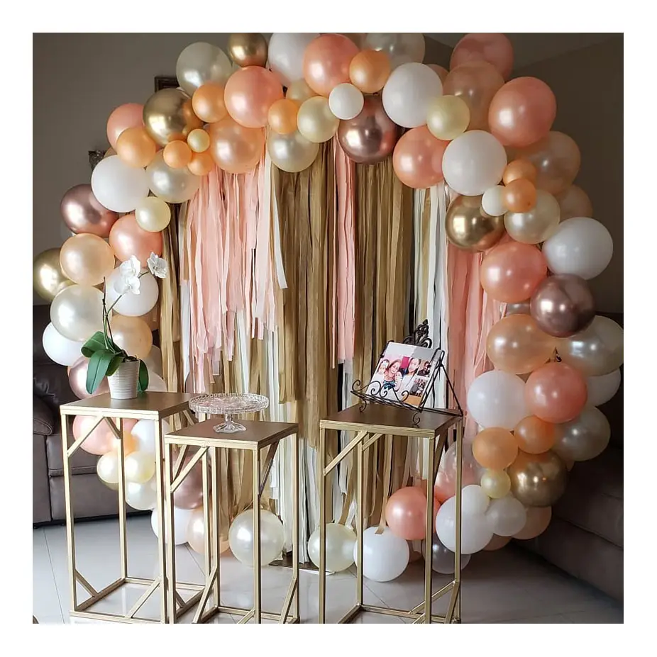 Luxe scène ballons décoration de fête ronde de mariage toile de fond décoration d'anniversaire thème parties *