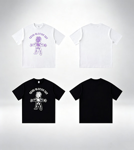 เสื้อยืดแขนสั้นพิมพ์ลายสนุกๆ สำหรับฤดูใบไม้ผลิ/ฤดูร้อน 2026 แบรนด์สตรีทแฟชั่นใหม่สุดฮิต ทรงหลวมสบายๆ เสื้อแขนสั้นลำลอง - Product Image 2