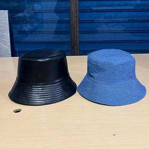 Mùa xuân và mùa thu Mũ ngư dân Retro của người Anh đỏ vàng bạc đen khâu PU da xô mũ - Product Image 2