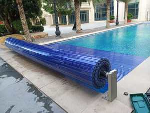 Banc de rangement pour couverture de piscine PC, avec options de plateau en <span class=keywords><strong>bois</strong></span> massif ou en métal, équipement de piscine extérieur - Product Image 3
