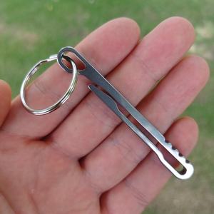 EDC paslanmaz çelik Rattlesnake şekilli ince Mini bel bandı cüzdan nakit para anahtarlık klip - Product Image 2