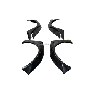 2019-2022สำหรับ Tesla Model <span class=keywords><strong>3</strong></span>อัพเกรดชุดตัวถังสไตล์ artsan กันชนที่ขยายซุ้มล้อคาร์บอนไฟเบอร์ฟรอนต์ลิปสปอยเลอร์ - Product Image 4