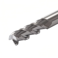 DARUISIKE D4 Fraise à queue carrée monobloc en carbure de tungstène cémenté, revêtement TiAISiN, 3 cannelures, Hrc55, pour usinage OEM