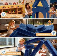 12 Stück Modular Kids Play Couch Cabrio Kleinkind Schnitts ofa Wasch bares, langlebiges Schaum boden kissen für Kinderspiel zimmer