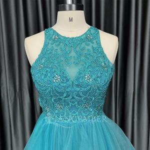 Jancember HX117 elegan Halter pirus tanpa lengan <span class=keywords><strong>prom</strong></span> malam untuk pesta - Product Image 4