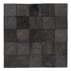 Piastrella in Pietra Lavica Nera 10x10 Naturale per Decorazioni Esterne - Product Image 2