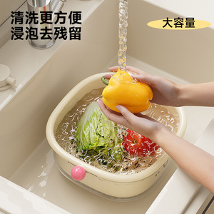 An Zhenya Double Layer Fruit <b>Basket</b> With Lid Dustproof <b>Storage</b> Bowl Cute Design For Kitchen Living Room - Product Image 3