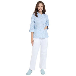 T-shirts Anno, coupe classique, uniforme médical d'hôpital, blouses médicales personnalisées pour infirmières, col mandarin, fermeture à boutons - Product Image 1
