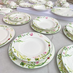 Ensemble d'assiettes en papier à motif de feuilles de jardin de fleurs vertes décoration de fête thé fête thème fête d'anniversaire fournitures assiette en papier - Product Image 3