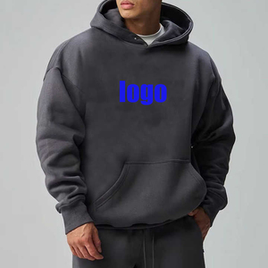 Heavyweight Drop Shoulder Boxy Cropped Hoodie en blanco 100% algodón de gran tamaño de alta calidad personalizado Boxy Hoodie fabricantes - Product Image 1