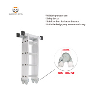 Échelle pliante multifonctionnelle en aluminium EN131, taille personnalisée, robuste, avec pieds stables – Offre Spéciale