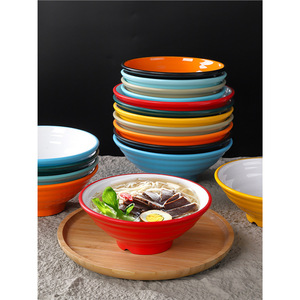 Tazones de melamina para fideos, vajilla para restaurantes de fideos, tazones cónicos, tazones creativos de plástico con forma de caracol para arroz, fideos y desayuno, tazones para wonton. - Product Image 2
