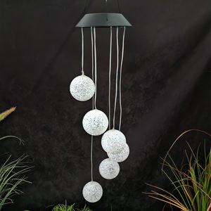 Offre Spéciale d'usine boule de cristal à énergie solaire carillon éolien changement de couleur LED lumière solaire Mobile décoration extérieure intérieur en plastique - Product Image 2