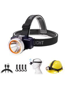 Lampe frontale rechargeable <span class=keywords><strong>1000</strong></span> lumens LED, rechargeable par USB, étanche IP65, avec faisceau lumineux de 60 pieds - Product Image 1