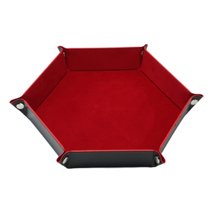 ถาดใส่ลูกเต๋าทำจากผ้ากำมะหยี่ทรงหกเหลี่ยมพับได้สำหรับจัดระเบียบเดสก์ท็อปการ์ดเกม - Product Image 3