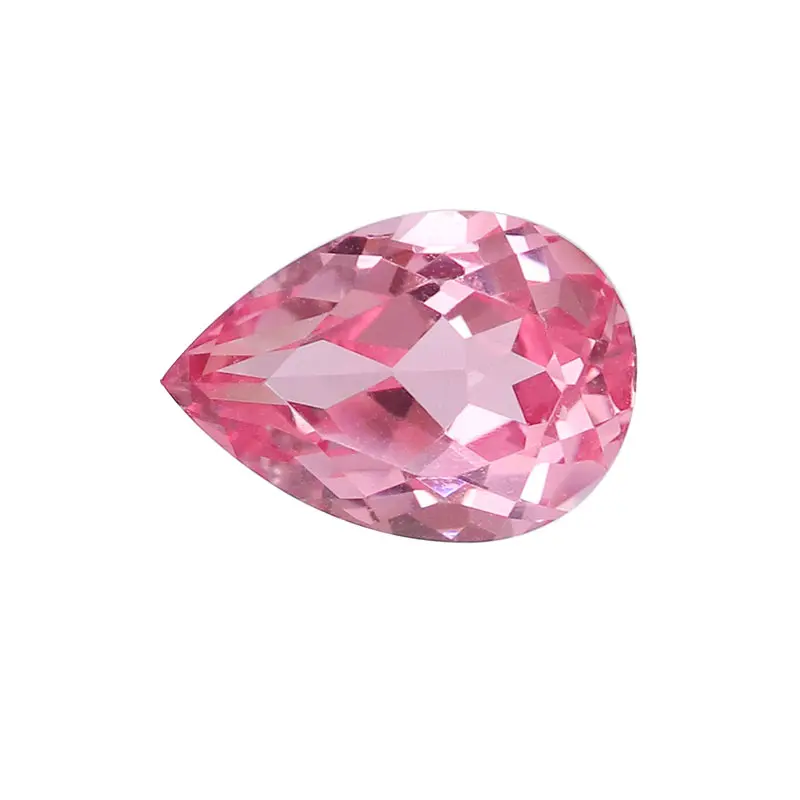 Lab sapphire pink synthetic stones pear pink sapphire 3ct for fine jewelry loose sapphire
