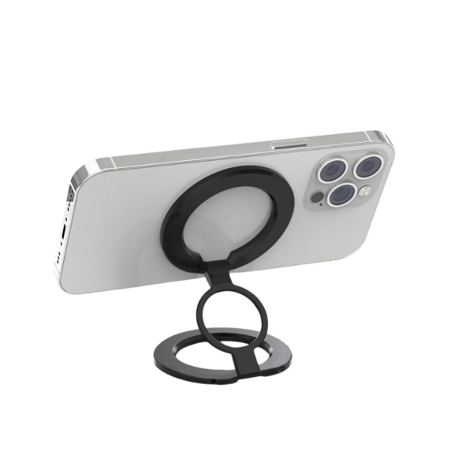 Ultra-Thin Double Sided Magnetic Metal Support Phone Holder with Ring Buckle Ultra-Thin Desktop Stand