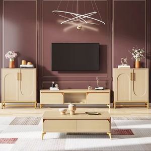 Aparador Buffet Convertible Sólido con Puertas y Almacenamiento para Sala de Estar, <span class=keywords><strong>Cocina</strong></span>, Entrada, Pasillo, Restaurante, Hotel OEM - Product Image 4