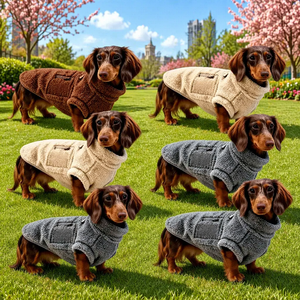 Pull pour chien <span class=keywords><strong>Frenchie</strong></span> Dachshund, vêtements pour animaux de compagnie personnalisés de luxe, écologiques, vente en gros, vêtements décontractés simples pour chiens de petite et moyenne taille - Product Image 1