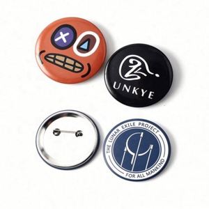 Factory Wholesale Round Tinplate Badge Buttons Custom Sublimation Needle Back Magnetic Brooch Button Badges - Product Image 1