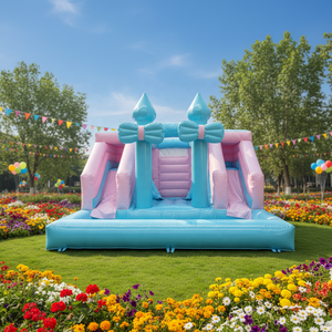 Château gonflable commercial en PVC rose, structure de saut <span class=keywords><strong>Princesse</strong></span> pour fête d'anniversaire d'enfants - Product Image 1