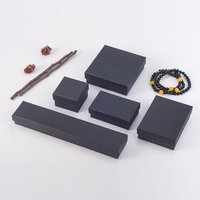 Boîte à bijoux noire en 30 pièces, ornement doux, emballage de cadeau, pendentif, boîtes à bijoux, collier, boucle d'oreille, boîte avec couvercle