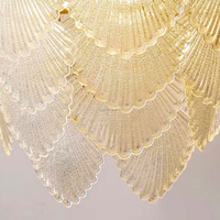 Lustre suspendu en cristal de coquillage, chaîne de perles, luxe, salon, chambre à coucher, lumière pour la décoration de la maison, mariage