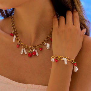 Yağ Damlası Meyve Mango Muz Limon Tasarımlı 18 Ayar Altın Kaplama Paslanmaz Çelik Günlük Kullanım ve Tatiller İçin Sıcak Fırsat - Product Image 4