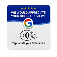 Carte NFC Google Review : Autocollant de table programmable avec URL, étanche, en époxy, 13,56 MHz, NTAG213, pour avis Google