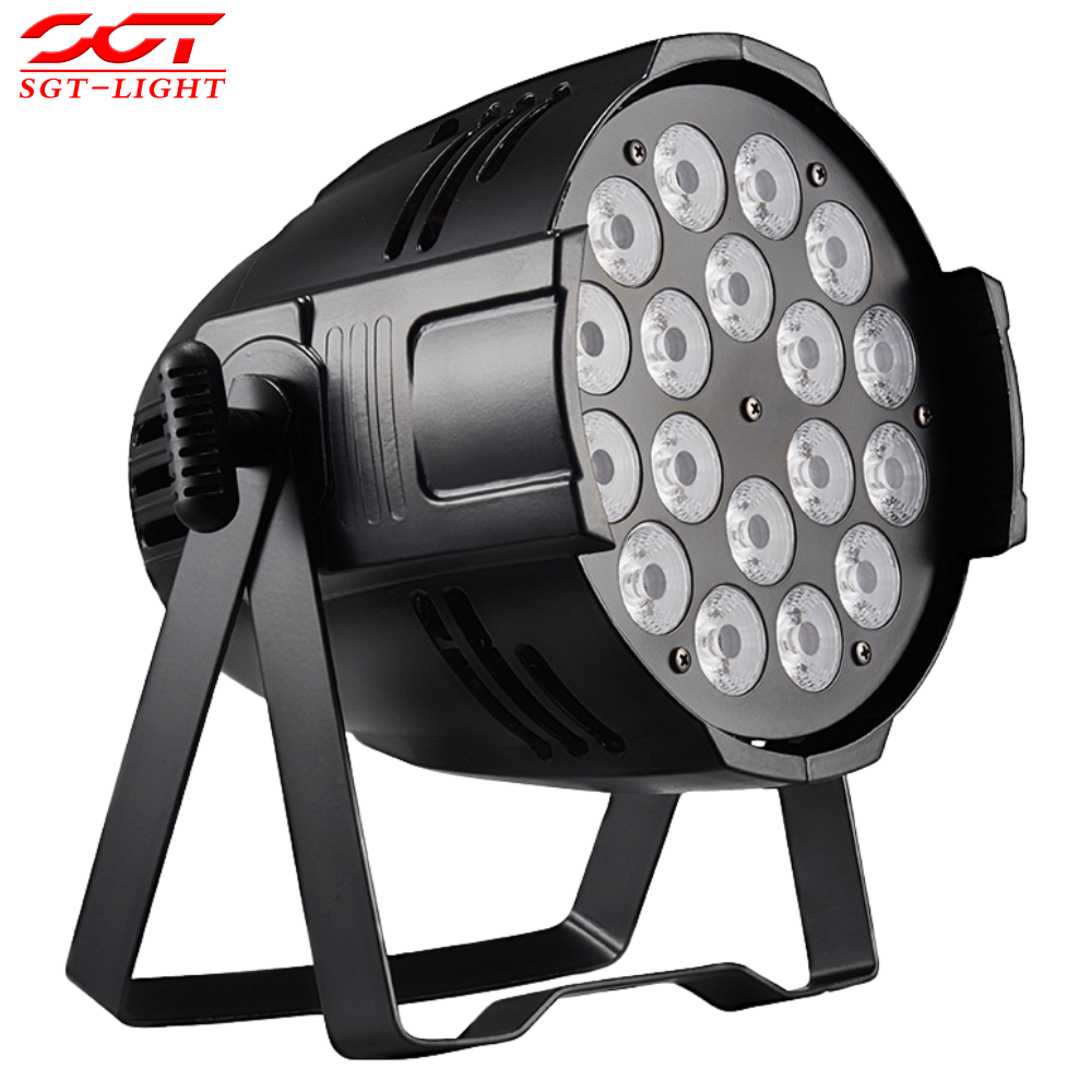 DMX512 Controlled Indoor Par Can 18x10W RGBW 4in1 With 20 25 45 Degree Lens for Party Weeding Theater Rehearsal Performance