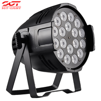 Projecteur PAR d'intérieur DMX512 18x10W RGBW 4-en-1 avec lentilles 20, 25 et 45 degrés pour fêtes, mariages, théâtre, répétitions et spectacles