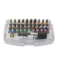 Tournevis de précision multifonction professionnel magnétique en plastique chromé 32 pièces pour réparation d'ordinateurs, montres et téléphones portables (OEM)