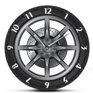 <span class=keywords><strong>Reloj</strong></span> de pared de neumáticos de estilo europeo, <span class=keywords><strong>reloj</strong></span> silencioso de <span class=keywords><strong>coche</strong></span> acrílico creativo, <span class=keywords><strong>reloj</strong></span> de decoración para dormitorio y sala de estar - Product Image 6