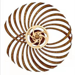 कस्टम लकड़ी प्रतिकूल गतिज ऊर्जा मूर्तिकला दीवार गहने पवन घूर्णन विंडमिल सजावटी इन्फिनिटी 3D घूर्णन ज्यामितीय - Product Image 4