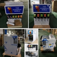 Machine à boissons gazeuses intégrée à eau froide, distributeur de soda à 3 têtes, système Postmix pour restaurants modernes