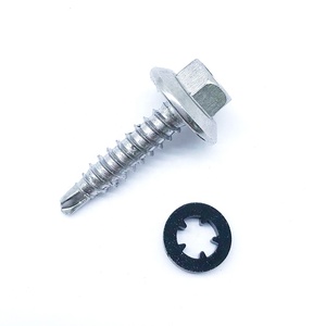 Vis autoperceuse Tek à tête hexagonale à bride, magnétisée, zinguée, avec pointe de perçage et joint d'étanchéité EPDM - Product Image 2