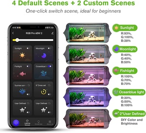 18w - 60w Télécommande 24/7 Smart Full Spectrum <span class=keywords><strong>Fish</strong></span> <span class=keywords><strong>Tank</strong></span> Rgb Lighting Freshwater Plant Holder Led Light 12-48inch - Product Image 3