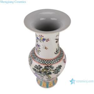 Vaso in Ceramica RZSY20-A con Motivo Famiglia Rosa degli Otto Immortali e Personaggi Ancestrali, Forma GU per Decorazione Domestica - Product Image 3