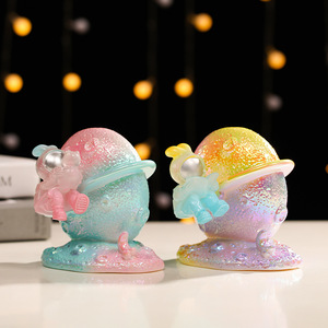 Creative Astronaut <b>Night</b> <b>Light</b> <b>Led</b> Warm White USB Powered Bedside Lamp Ornament For Kids Room Decor - Product Image 2