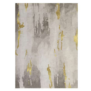 Juego de calor de lujo, <span class=keywords><strong>alfombra</strong></span> suave de olefina para sala de estar y dormitorio, redonda, dorada, griega - Product Image 1